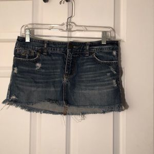 Denim mini skirt